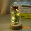 【iSFun】雪花聖誕＊玻璃罩桌上擺飾小夜燈(2款可選)