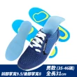 【KARY】雙色矽膠多段減壓運動鞋墊(男女款-超值3雙組)
