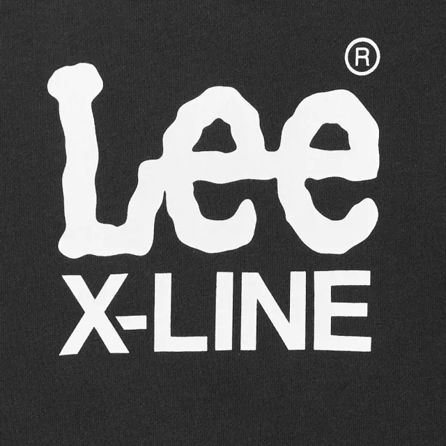 【Lee 官方旗艦】男裝 長袖厚T / 經典大LOGO印花 氣質黑 標準版型 / X-LINE 系列(LL220399K11)
