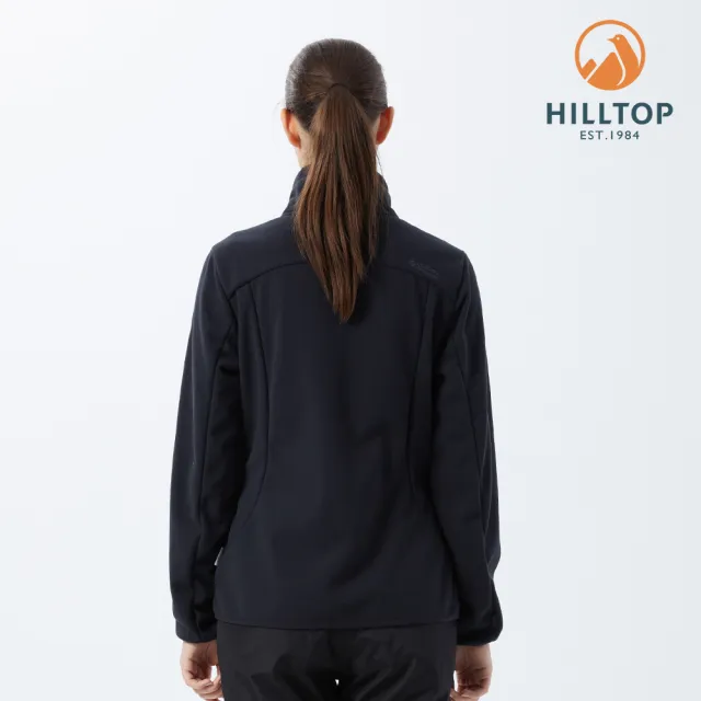 【Hilltop 山頂鳥】WINDSTOPPER Softshell 女款防風透氣保暖外套 PH22XFW8 黑
