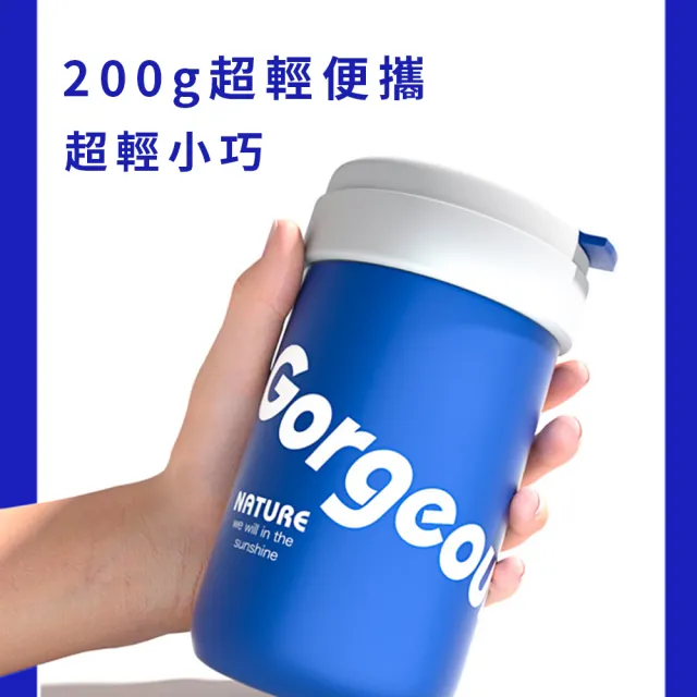 【ANTIAN】克萊因藍吸管保溫杯 304不鏽鋼保溫瓶 密封不漏隨手杯 兒童保溫水瓶 噸噸杯 馬克杯 420ml