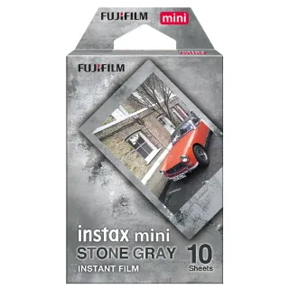 【FUJIFILM 富士】instax mini STONE GRAY 岩石灰 拍立得底片(3盒裝)