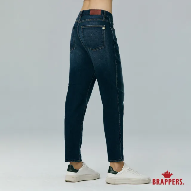 【BRAPPERS】女款 Boy friend系列-高腰彈性八分褲(深藍)