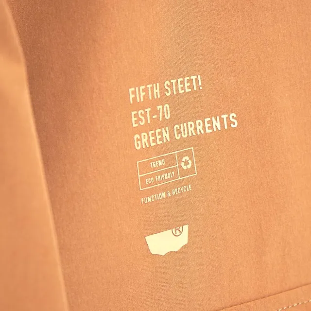 【5th STREET】男貼袋厚版印鋪棉外套-深咖啡