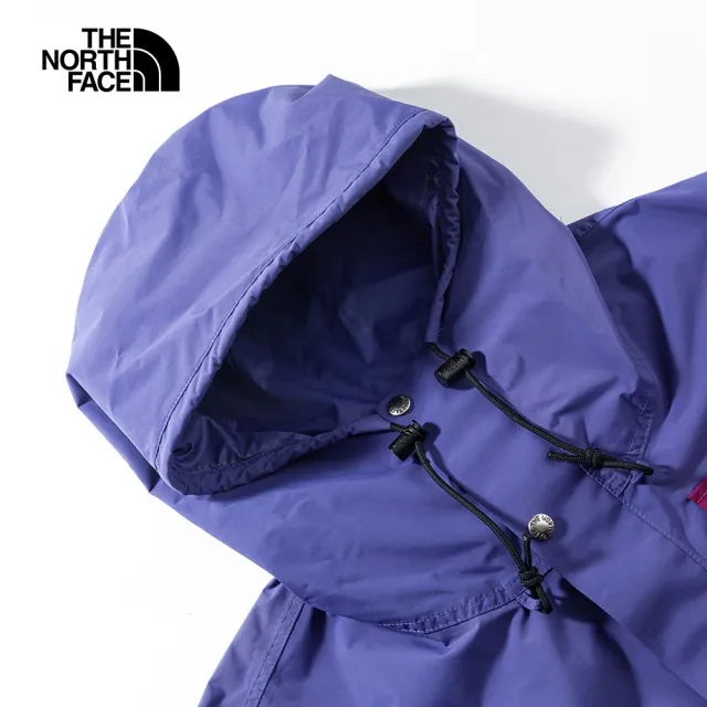 The North Face 官方旗艦】北面男款紫色防水透氣多口袋連帽衝鋒衣