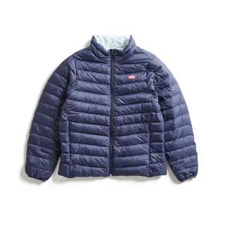 【EDWIN】女裝 超輕量雙面穿羽絨外套(丈青色)