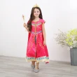【橘魔法】桃紅印度公主服+披風 萬聖節服裝（不含皇冠） (女童 扮演 裝扮 角色扮演)