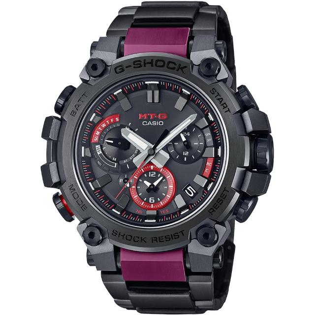 【CASIO 卡西歐】G-SHOCK MT-G 太陽能智慧藍牙電波錶 情人節 送禮(MTG-B3000BD-1A)