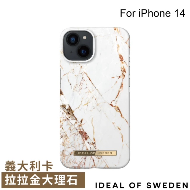 iDeal Of Sweden iPhone 14 6.1吋 北歐時尚瑞典流行手機殼(義大利卡拉拉金大理石)