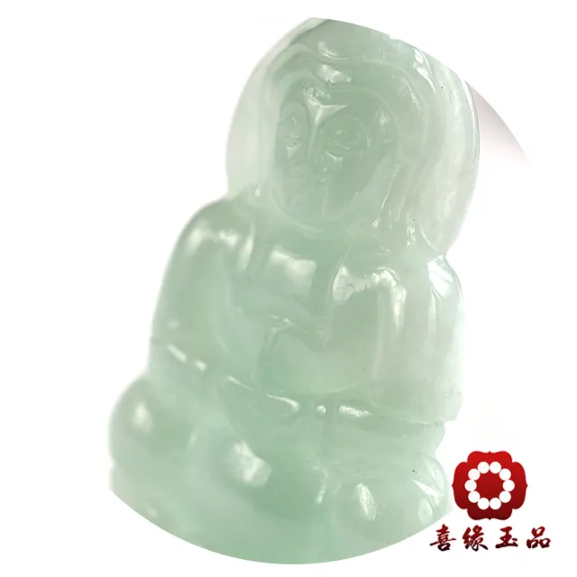 【喜緣玉品】觀音 天然翡翠A貨  蘋果綠 玉觀音玉墜(開運風水)