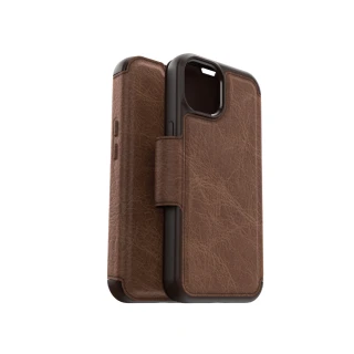 【OtterBox】iPhone 14 6.1吋 Strada步道者系列真皮掀蓋保護殼(棕)