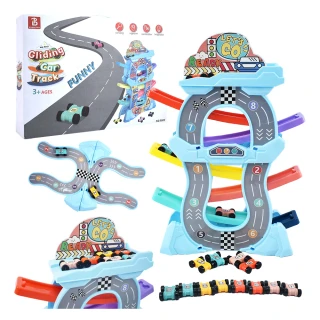 【Playful Toys 頑玩具】DIY滑翔軌道車(迷你汽車軌道賽車親子玩具)