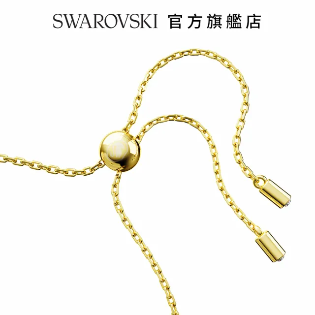 【SWAROVSKI 官方直營】Swarovski Iconic Swan 手鏈 天鵝 細碼 紅色 鍍金色色調 交換禮物