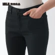 【MUJI 無印良品】女有機棉混超彈力丹寧窄版褲(黑色)