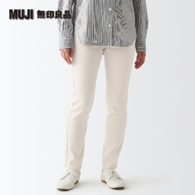 【MUJI 無印良品】女有機棉混彈性丹寧合身褲(原色)