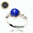 【Hommy Jewelry】璀璨星辰｜藍寶石戒指(法國星鑽 六道星芒)