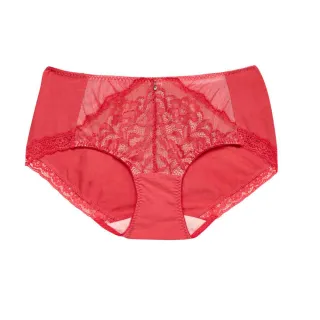 【SAVVY 莎薇】魔力推推 M-3L中低腰平口褲 AB4537搭配內褲-AS2637RJ(香榭紅)