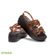 【Crocs】女鞋 Brooklyn厚底布魯克林細☆印花涼鞋(207639-20W)