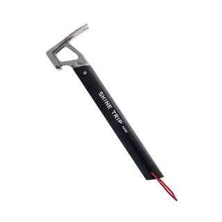 【Shine Trip】山趣 不鏽鋼大槌面多功能拔釘器營槌(黑色)