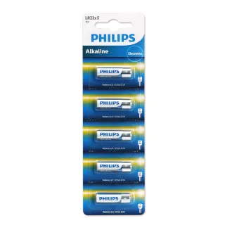 【Philips 飛利浦】高伏特12V 遙控器鹼性電池LR23 23A  A23(5入組)