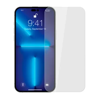 【YADI】iPhone 14 Pro/6.1吋 高清透鋼化玻璃保護貼(9H硬度/電鍍防指紋/CNC成型/AGC原廠玻璃-透明)