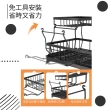 【樂邦】二層碗盤收納瀝水架6042+合金筷10組(整理架 收納架)