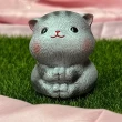 【園藝世界】可愛灰貓咪公仔擺飾(貓 公仔)