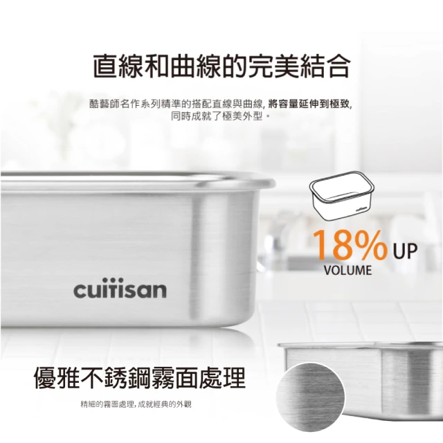 【CUITISAN 酷藝師】316可微波不鏽鋼保鮮盒 名作方形系列(三款可選)