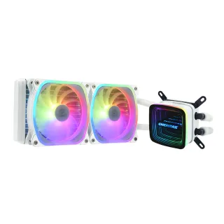 【ENERMAX 安耐美】AQUAFUSION ADV 240 幻彩晶蝶 特仕版 240 ARGB 一體式CPU水冷散熱器-雪白版