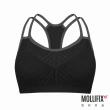 【Mollifix 瑪莉菲絲】A++活力自在雙肩帶舒適BRA、瑜珈服、無鋼圈、開運內衣(黑+灰)