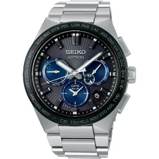 【SEIKO 精工】Astron GPS衛星定位雙時區鈦金屬手錶 新年禮物(SSH119J1/5X53-0BV0D)