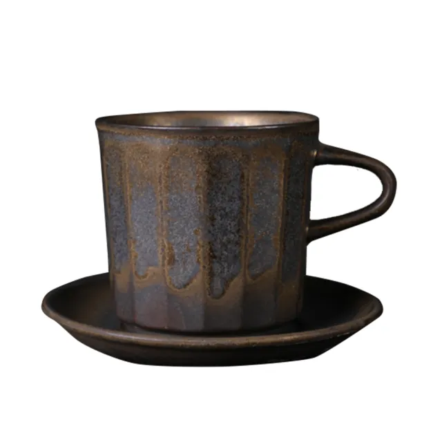 【Royal Duke】復古手作陶咖啡杯碟組(陶瓷 馬克杯 咖啡杯 水杯 茶杯 杯子 杯)