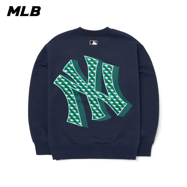 【MLB】長袖大學T CUBE MONOGRAM系列 紐約洋基隊(3AMTM0624-50NYD)