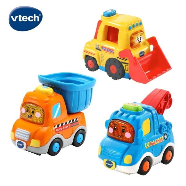 【Vtech】嘟嘟聲光互動車(任選3入組)