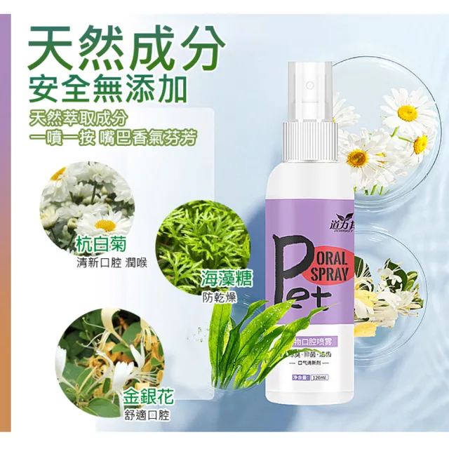 【LIKE PET】寵物口腔除臭噴劑 120ml(除口臭清潔噴霧 貓狗通用)