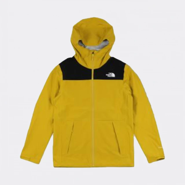 The North Face 北臉 外套 男款 衝鋒衣 連帽運動外套 防潑水 黃 NF0A7QR581U