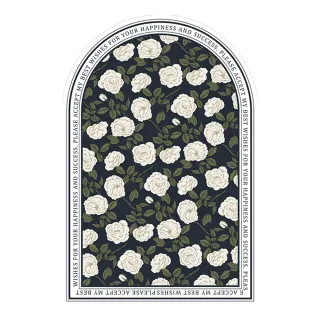 【House Deco 吾所飾室】素描手繪花朵家用地毯100*120cm(輕奢絲圈地墊進門家用地毯)