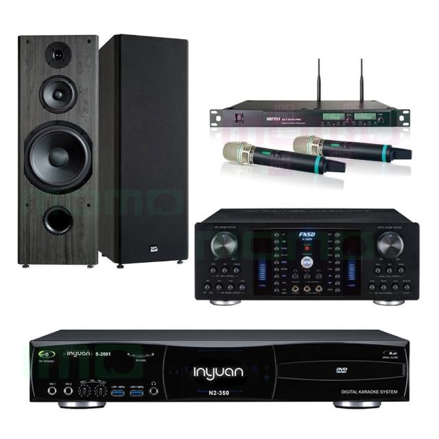 【音圓】S-2001 N2-350+FNSD A-380N+ACT-8299PRO++OK-901B(點歌機4TB+擴大機+無線麥克風+喇叭)