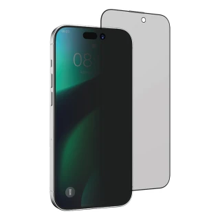 【DEVIA】iPhone 14 Pro 6.1吋TPU軟邊防窺全屏鋼化玻璃保護貼-黑色(90度彎曲抗折抗碎)