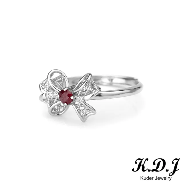 【K.D.J 圓融珠寶】蝴蝶結造型紅寶石戒指