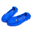 【G.Ms.】金屬豹頭飾釦全真皮莫卡辛鞋(藍色)