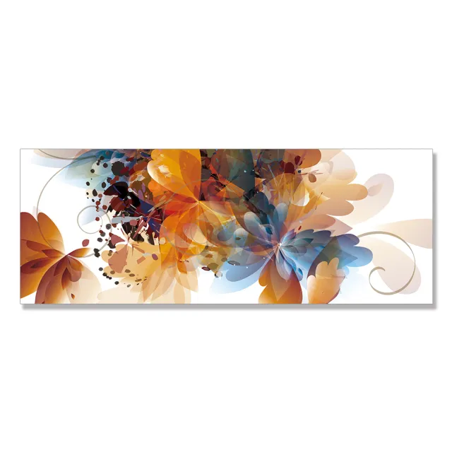 【24mama 掛畫】單聯式 油畫布 樹葉 現代 藝術 裝飾 無框畫-80x30cm(抽象花卉)