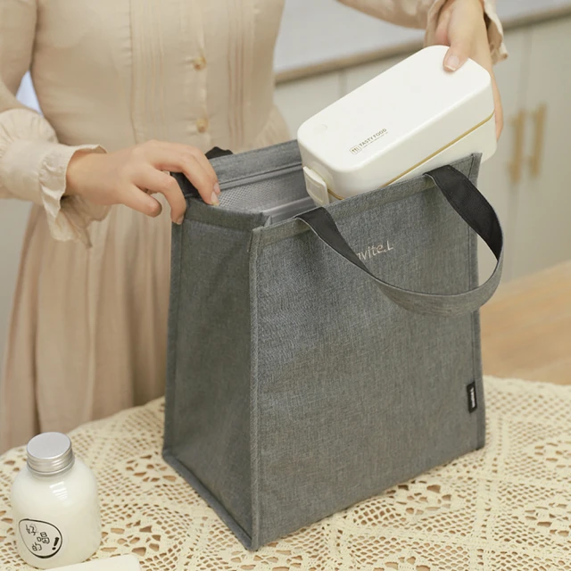 【PUSH!】居家生活用品 手提生鮮食品保溫保冷袋飯盒袋保溫袋鋁箔加厚(便當包S82)