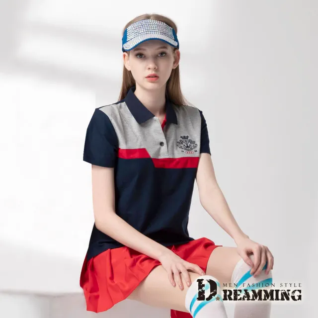 【Dreamming】MIT美型修身速乾液鈦涼感紗短POLO衫 透氣 機能(共三色)