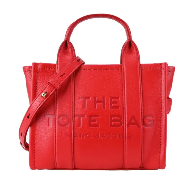 【MARC JACOBS 馬克賈伯】THE LEATHER MINI TOTE 皮革兩用托特包(迷你/紅色)