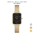 【Daniel Wellington】DW 手錶  Quadro Lumine 20X26-星辰系列貝母盤麥穗鋼琴方錶-星辰黑(三色 DW00100583)