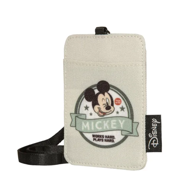 【OUTDOOR 官方旗艦館】迪士尼Disney-米奇與好朋友票卡證件套-灰綠色