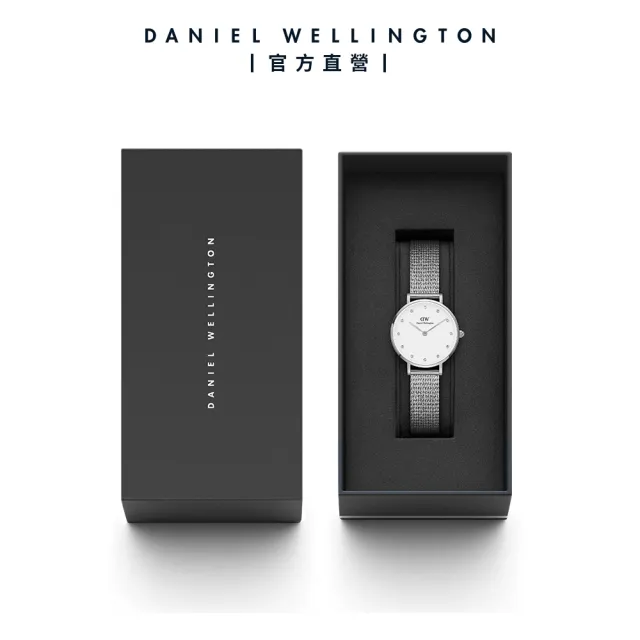 【Daniel Wellington】DW 手錶  Petite Lumine 28mm -星辰系列水晶麥穗編織錶-白錶盤(三色 DW00100604)