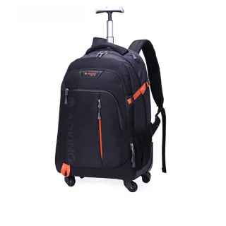 【PUSH!】旅遊休閒用品拉桿雙肩背包電腦包大容量輕型拉桿包20L萬向輪背包(拉桿背包 小號U57-1)