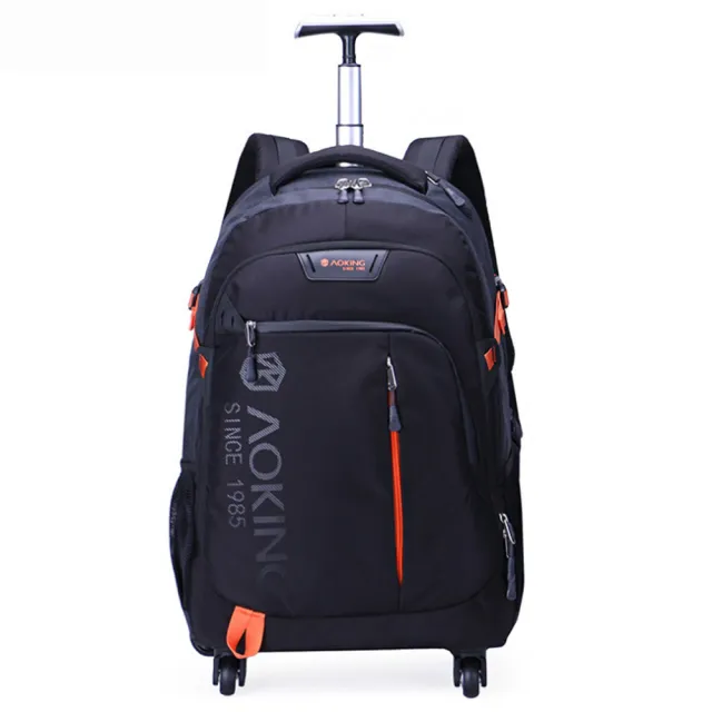 【PUSH!】雙11 旅遊休閒用品 拉桿雙肩背包 電腦包 大容量輕型拉桿包 20L萬向輪背包（拉桿背包 小U57-1）